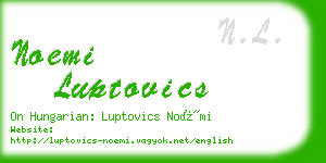 noemi luptovics business card
